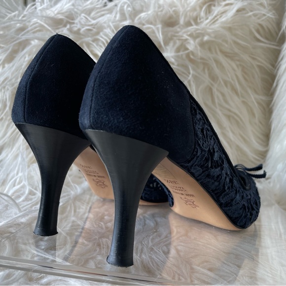 Emma Hope Marine Blue Mesh Heels - Picture 12 of 14